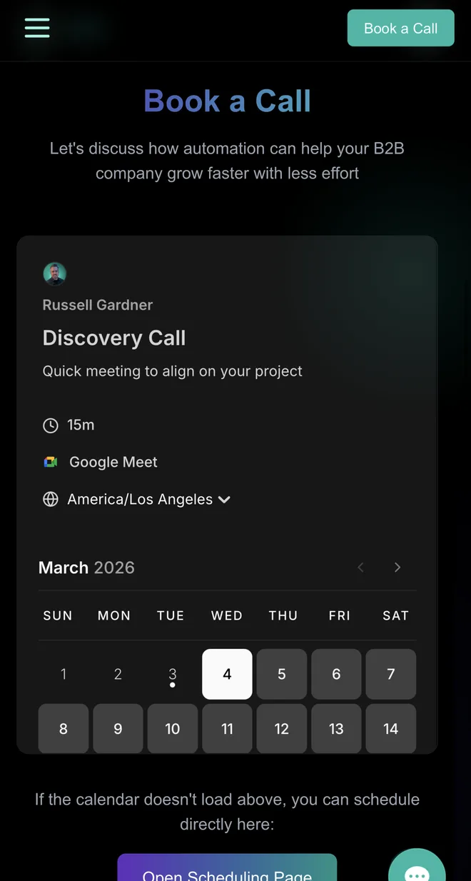 generuss.com mobile - booking