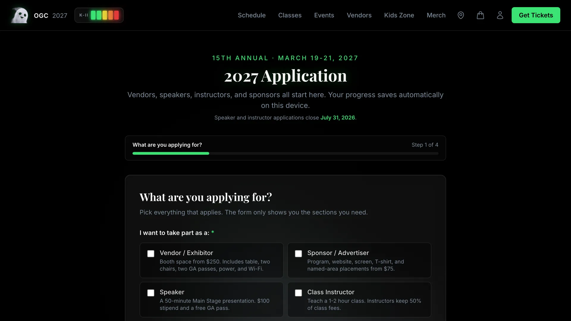 Oregon Ghost Conference - vendor and speaker application