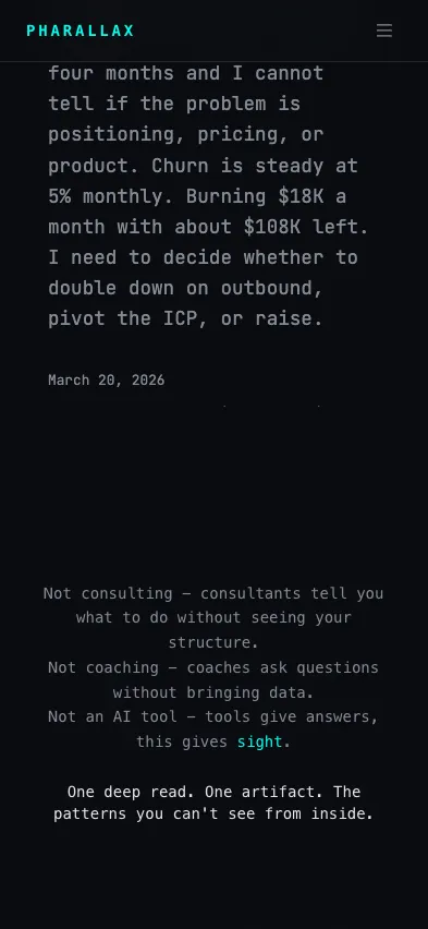 Pharallax AI mobile - analysis