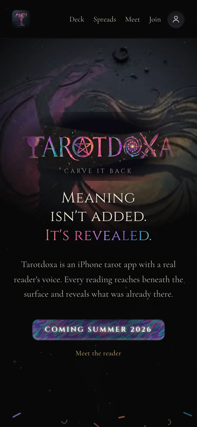 Tarotdoxa mobile - hero